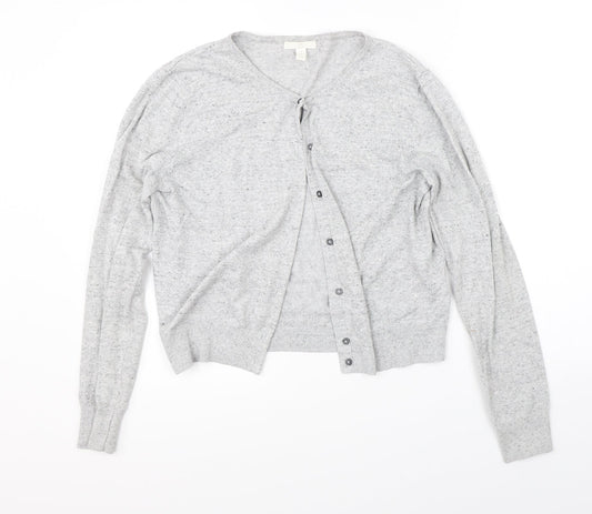 H&M Womens Grey   Cardigan Jumper Size M