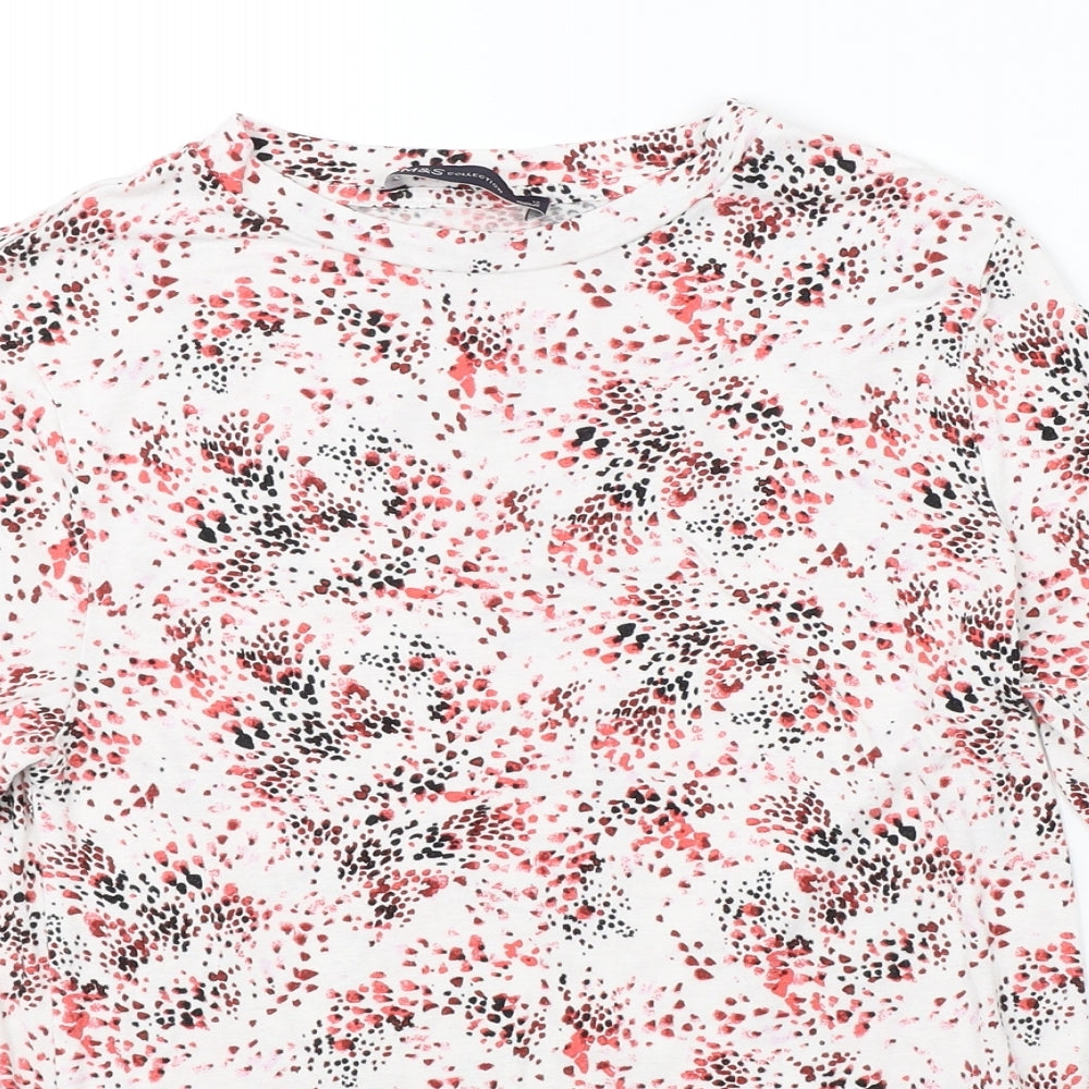 Marks & Spencer Womens White Animal Print  Basic Blouse Size 10