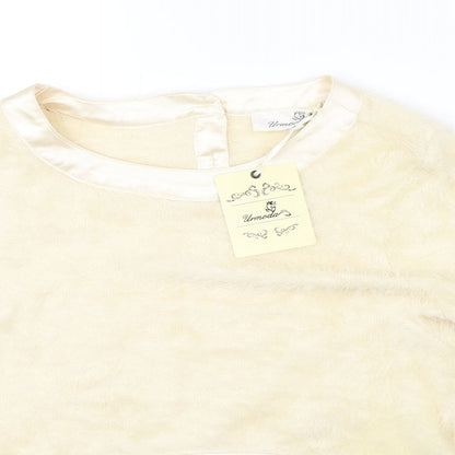 Urmoda Womens Beige   Basic Blouse Size S
