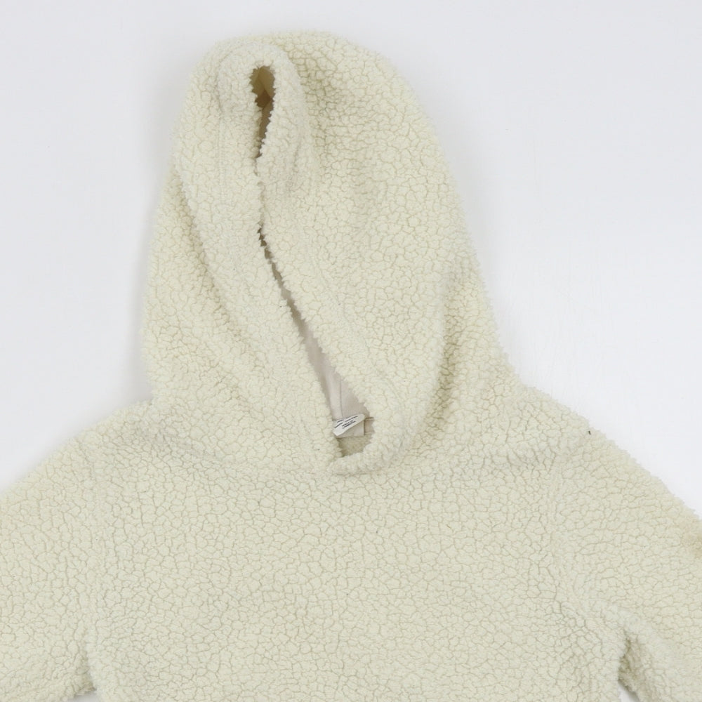 Gap Girls White   Pullover Hoodie Size 5 Years