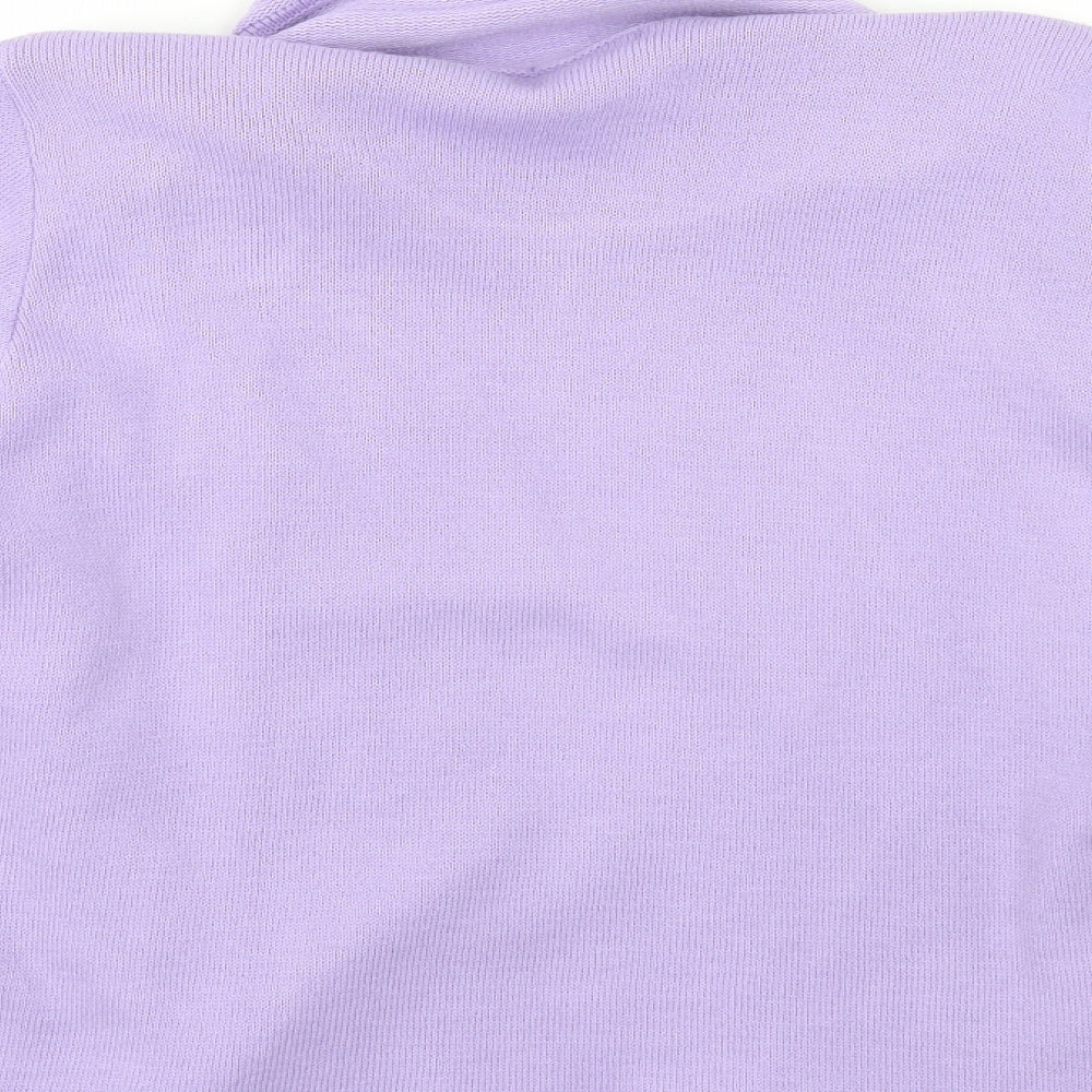 ViVi Womens Purple Striped  Henley Jumper Size 4