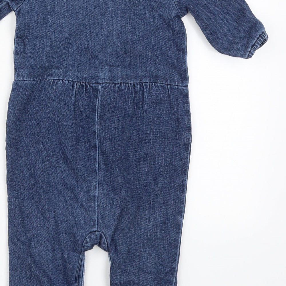 Gap Baby Blue  Denim Coverall One-Piece Size 6-9 Months