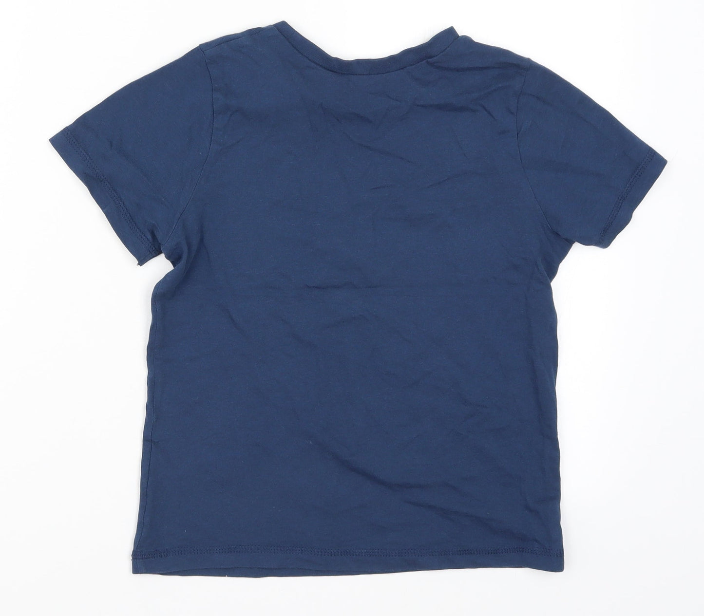 George Boys Blue   Basic T-Shirt Size 7-8 Years  - Surf Vibes