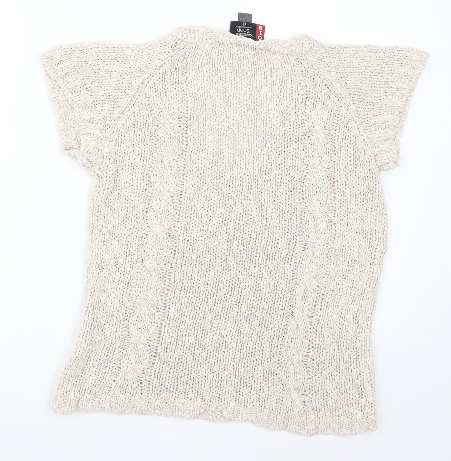 Sweater Shp Womens Beige  Knit Pullover Jumper Size S