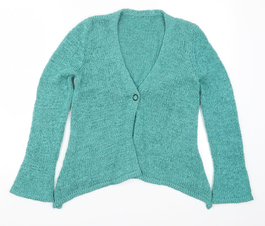 Preworn Womens Blue  Knit Cardigan Jumper Size S