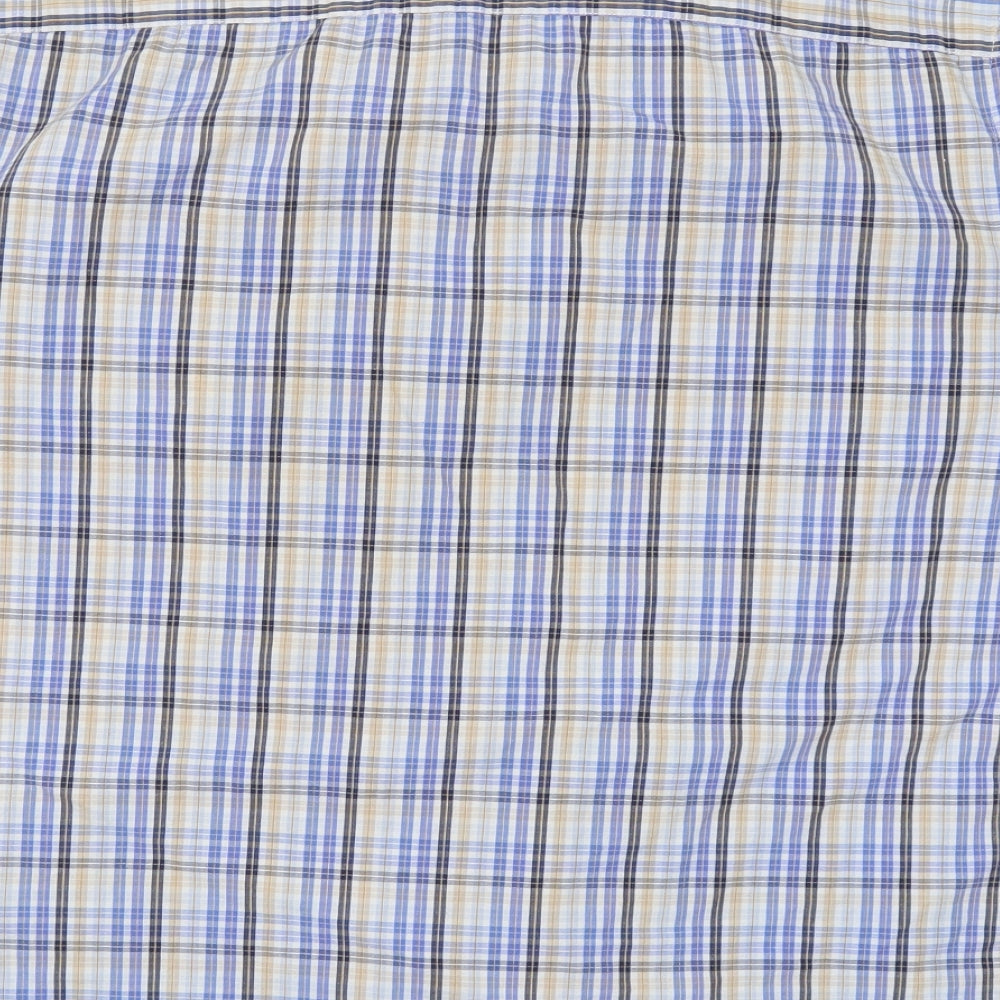 Lime Mens Blue Check   Button-Up Size XL
