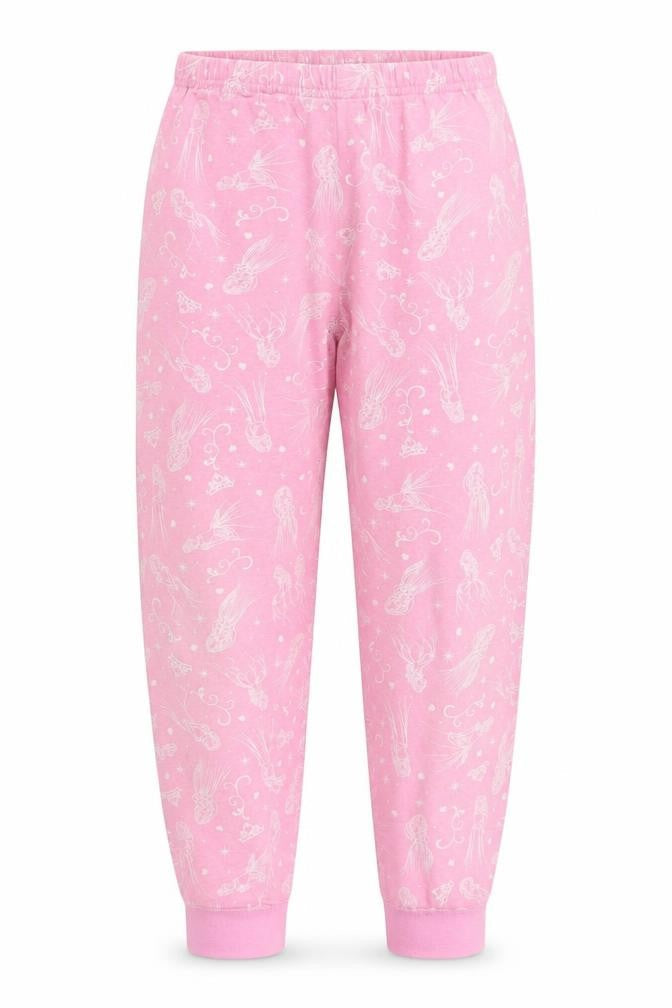 Disney Girls Pink Animal Print  Jogger Trousers Size 9 Years