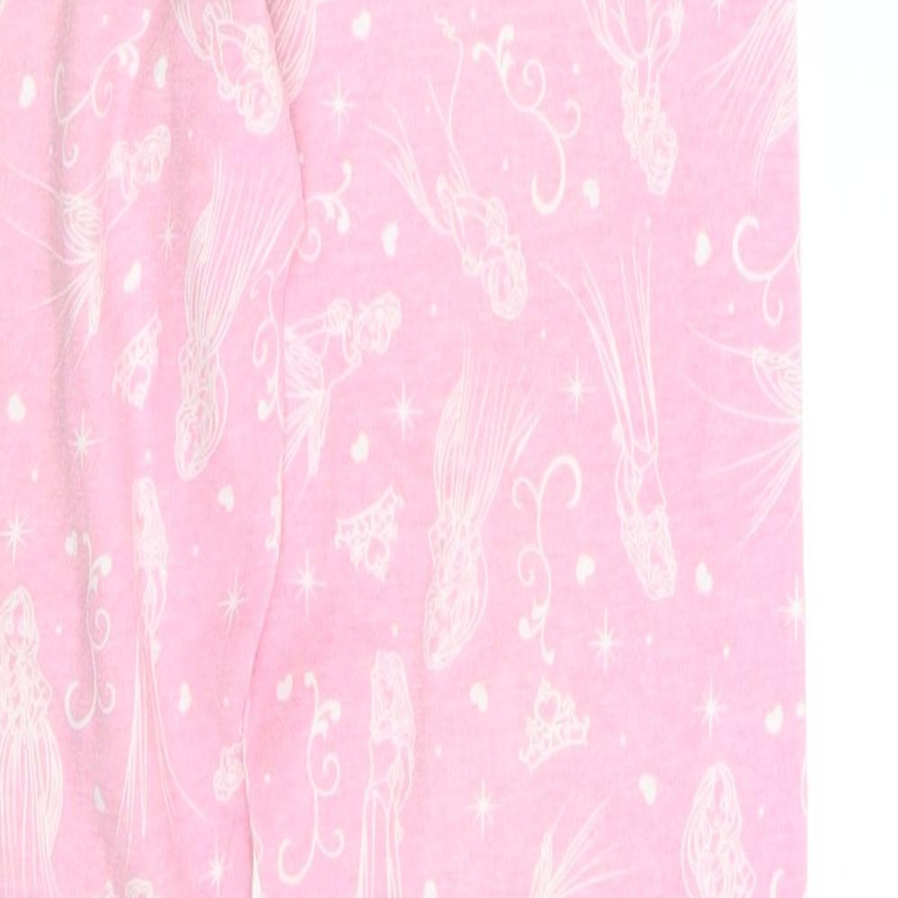 Disney Girls Pink Animal Print  Jogger Trousers Size 9 Years