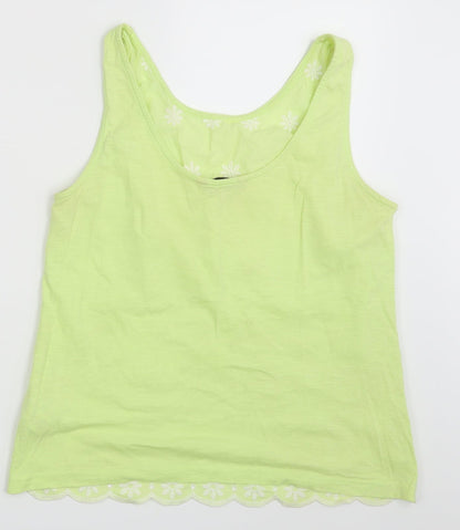Next Womens Yellow Floral  Basic Tank Size 10
