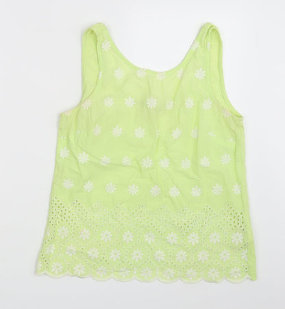 Next Womens Yellow Floral  Basic Tank Size 10