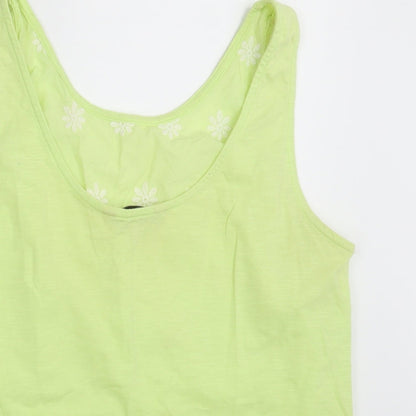 Next Womens Yellow Floral  Basic Tank Size 10