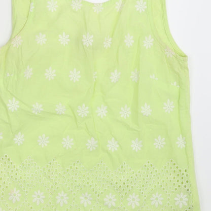 Next Womens Yellow Floral  Basic Tank Size 10