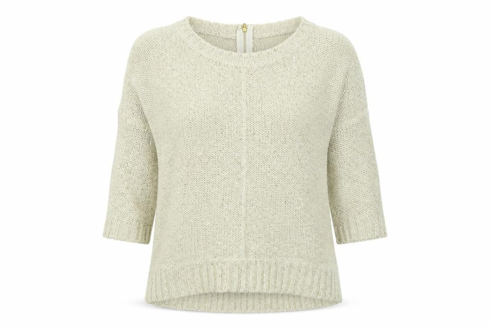 Warehouse Womens Beige  Knit Pullover Jumper Size 8