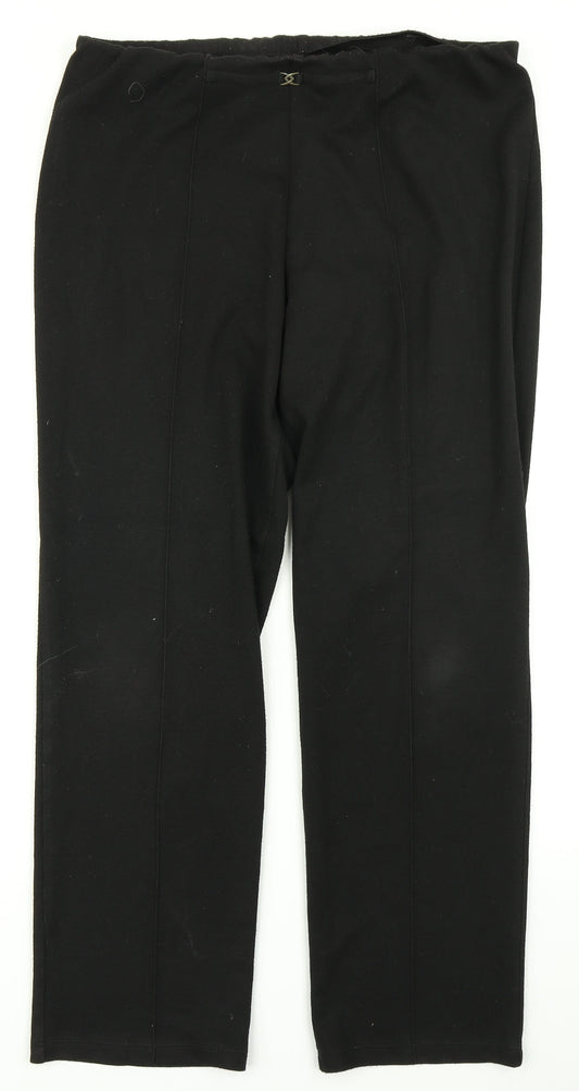 Marks & Spencer Womens Black   Dress Pants Trousers Size 14 L26 in