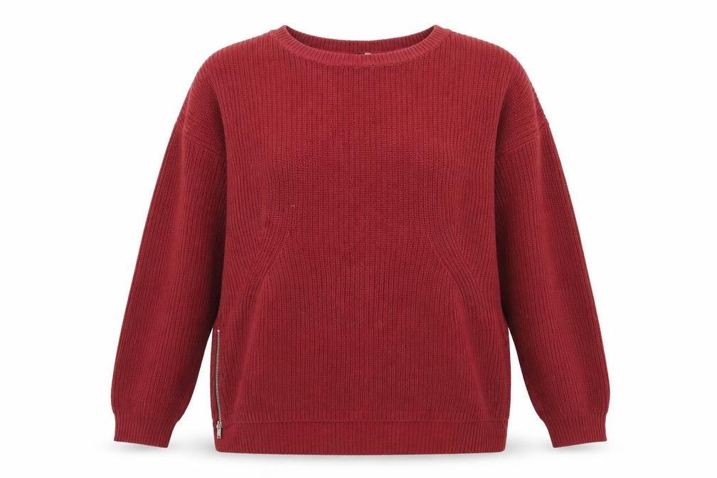 Divided Womens Red  Knit Pullover Jumper Size S