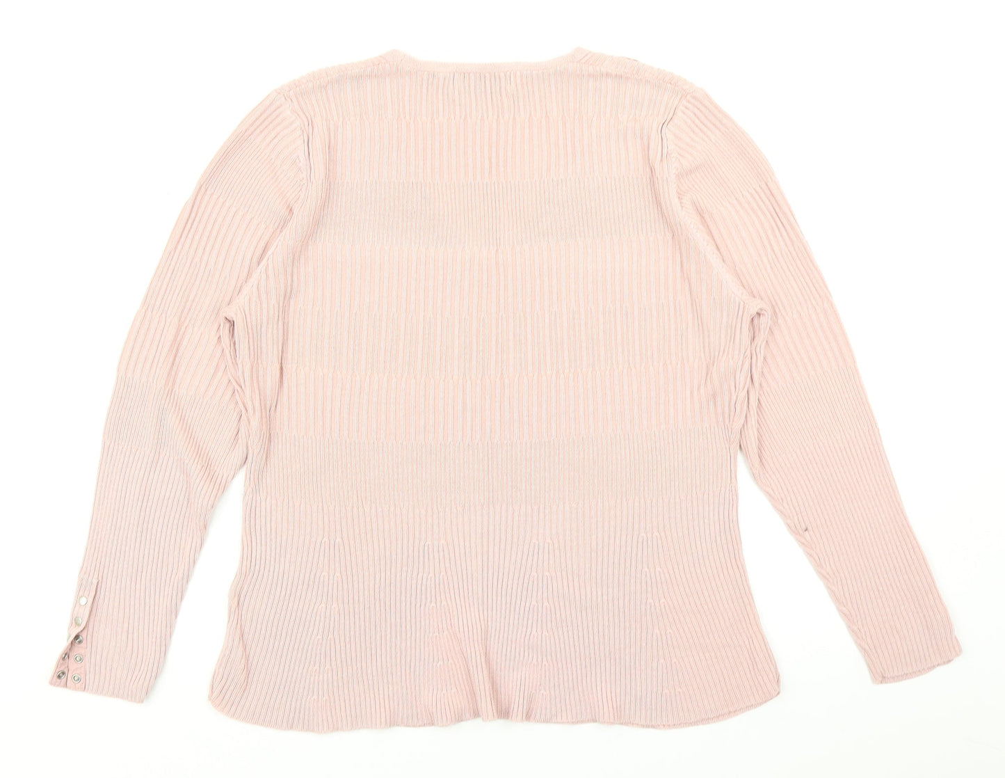 Per Uap Womens Pink  Knit Pullover Jumper Size 16