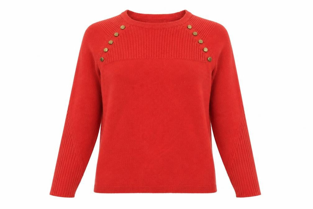 Per Una Womens Red  Knit Pullover Jumper Size 12