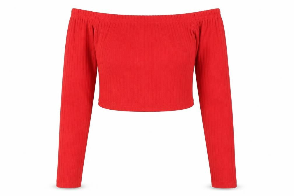 SheIn Womens Red   Cropped T-Shirt Size S
