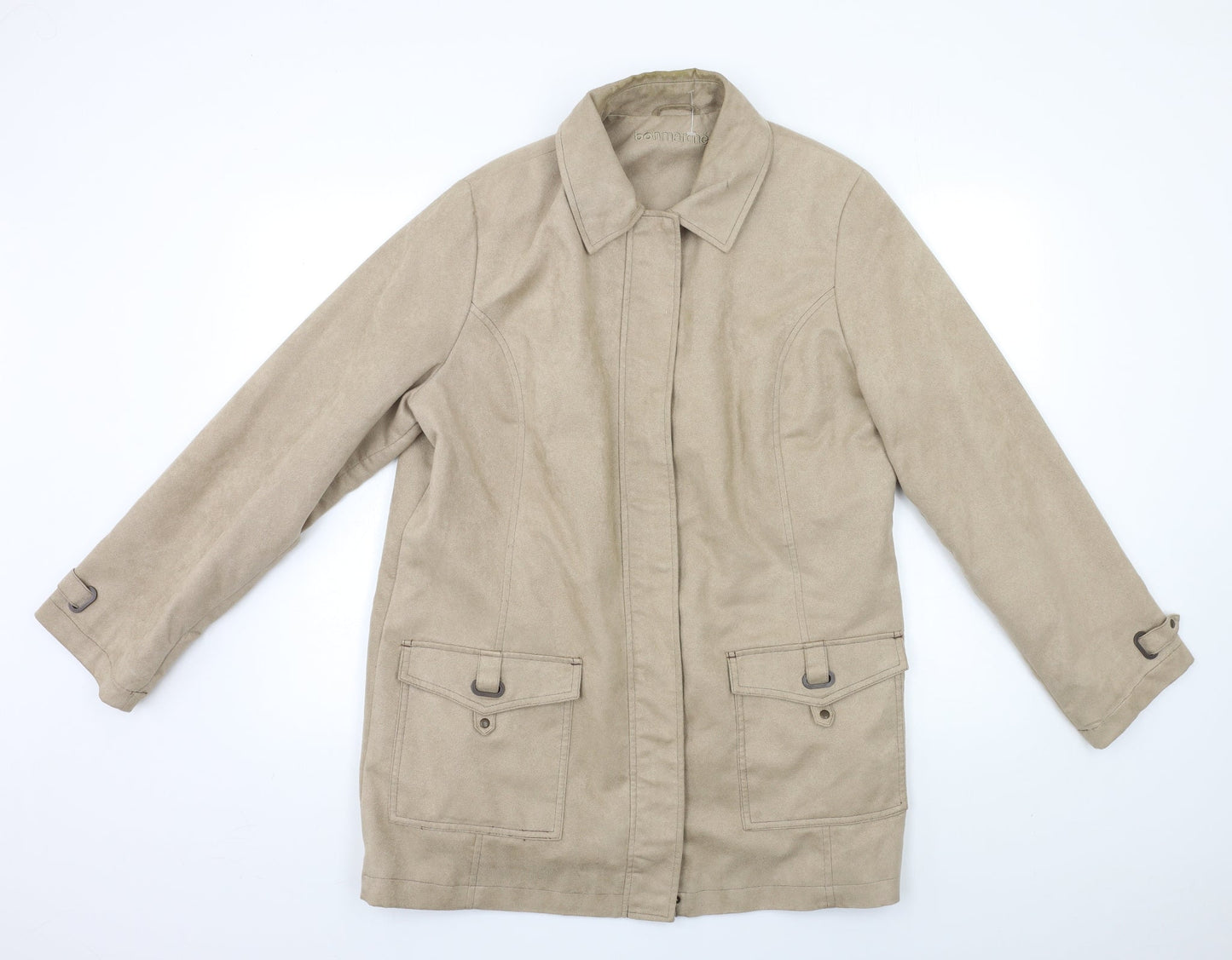Bonmarché Womens Beige   Overcoat Coat Size M