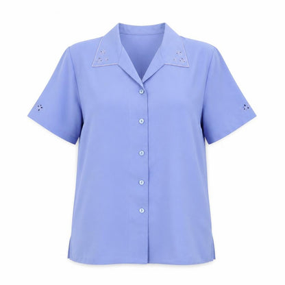 EWM Womens Blue   Basic Button-Up Size 12