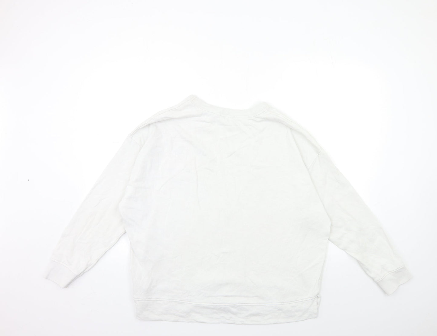 TU Womens White   Pullover Sweatshirt Size 18