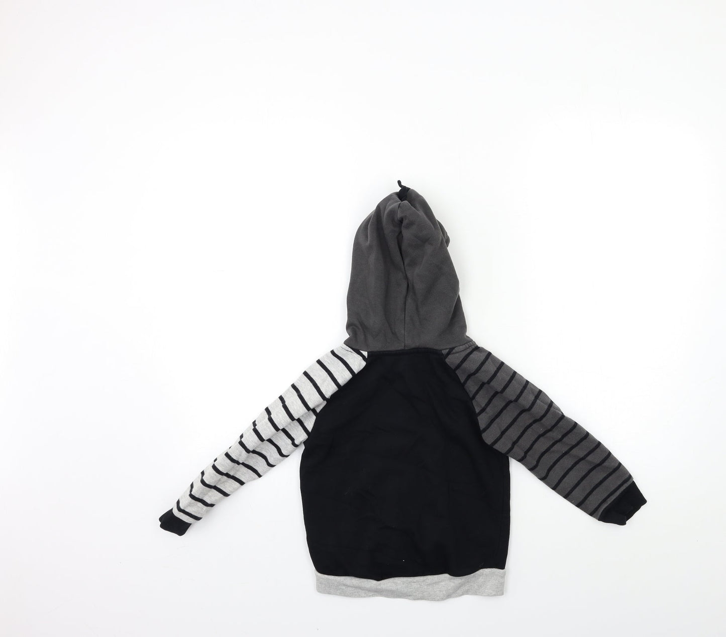 George Boys Black Striped  Pullover Hoodie Size 3-4 Years