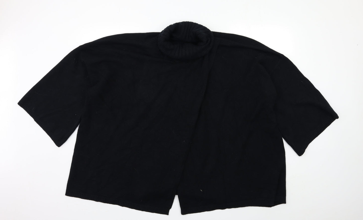 Fox Womens Black  Knit Pullover Jumper One Size