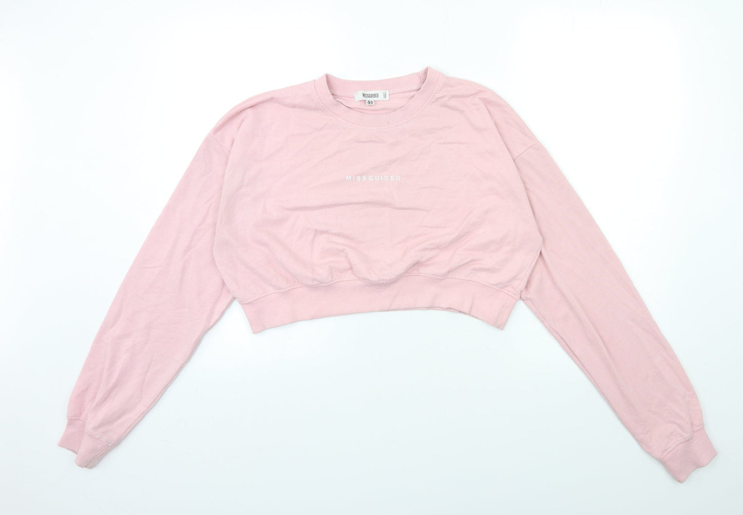 Missguided Womens Pink   Pullover Sweatshirt Size 16