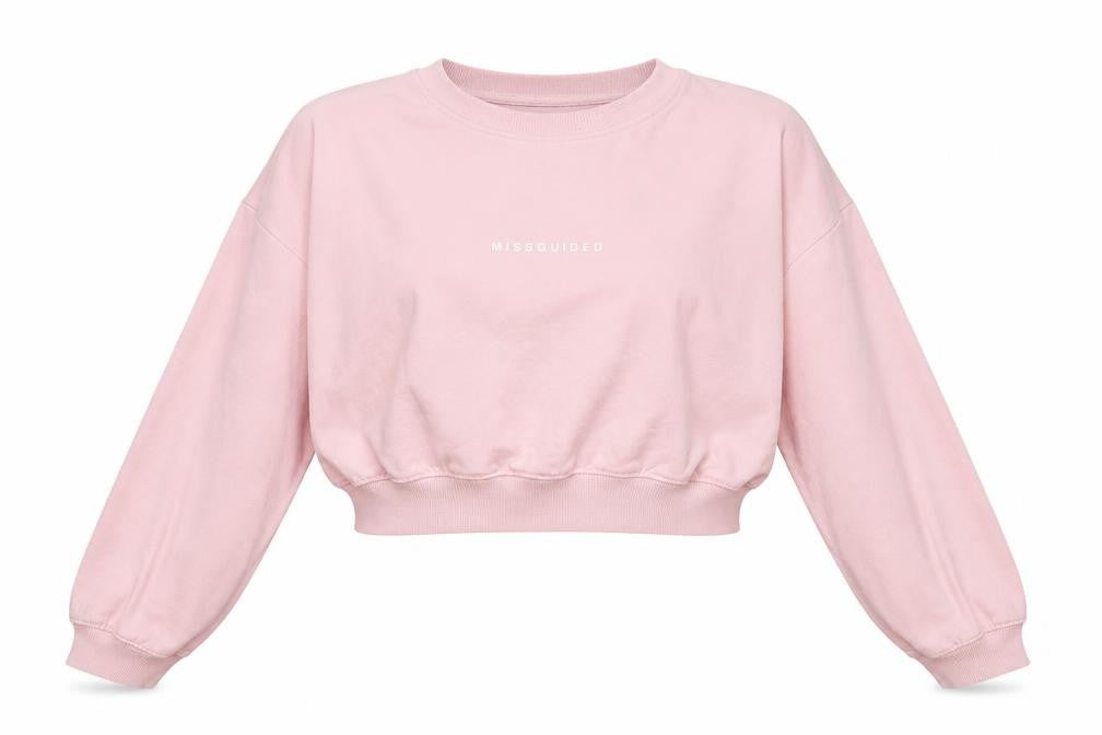 Missguided Womens Pink   Pullover Sweatshirt Size 16