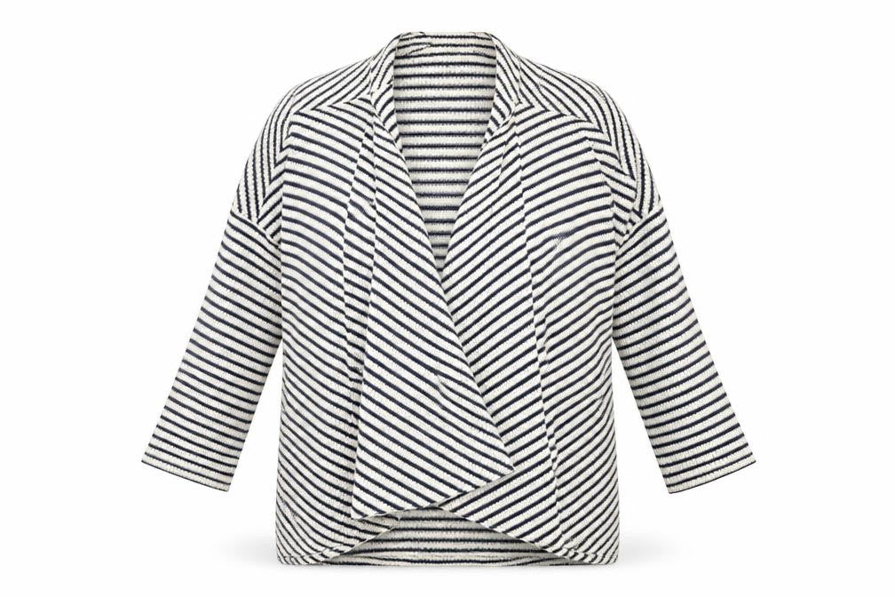 Papaya Womens Beige Striped  Cardigan Jumper Size 8