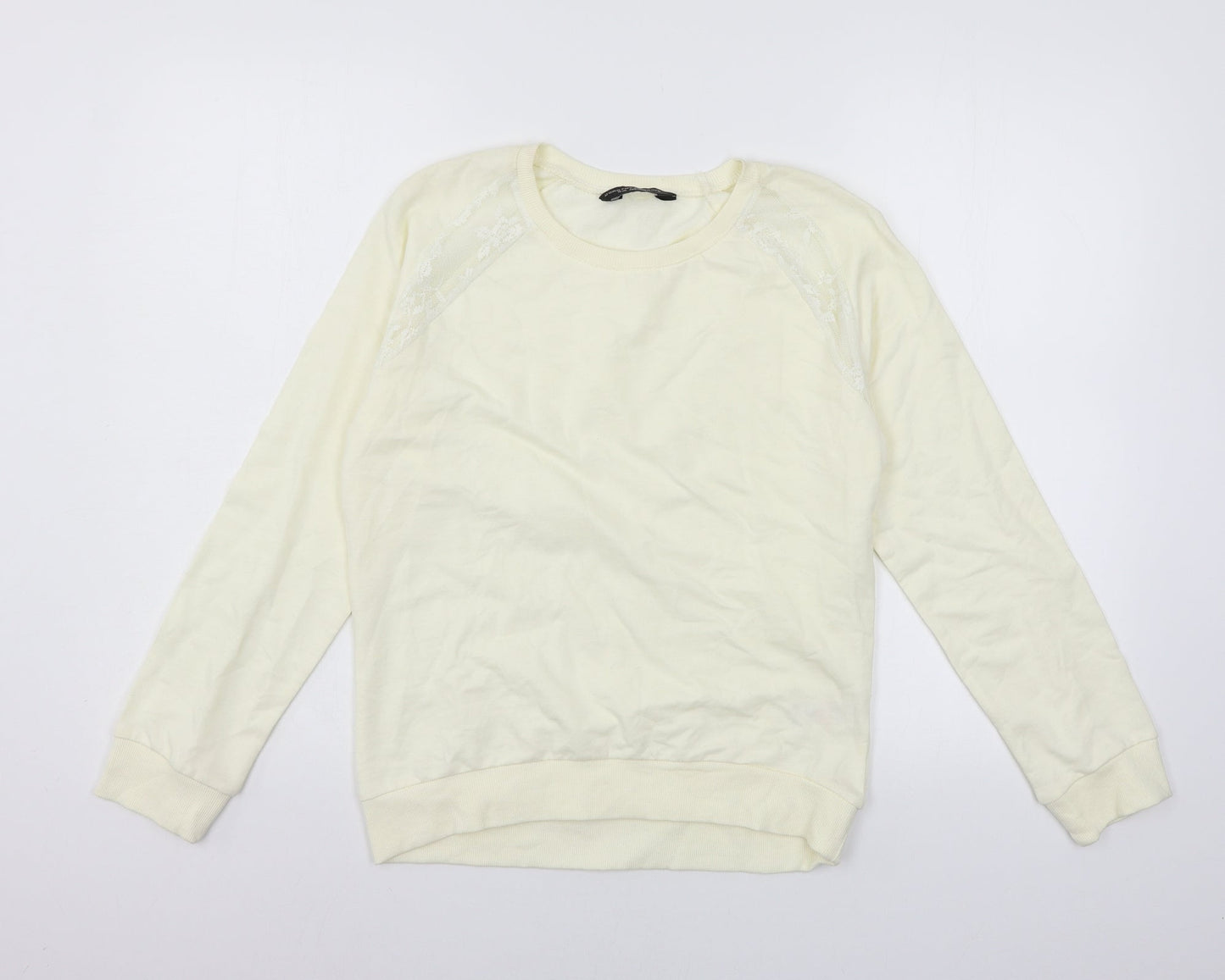Dorothy Perkins Womens Ivory  Jersey Pullover Sweatshirt Size 10