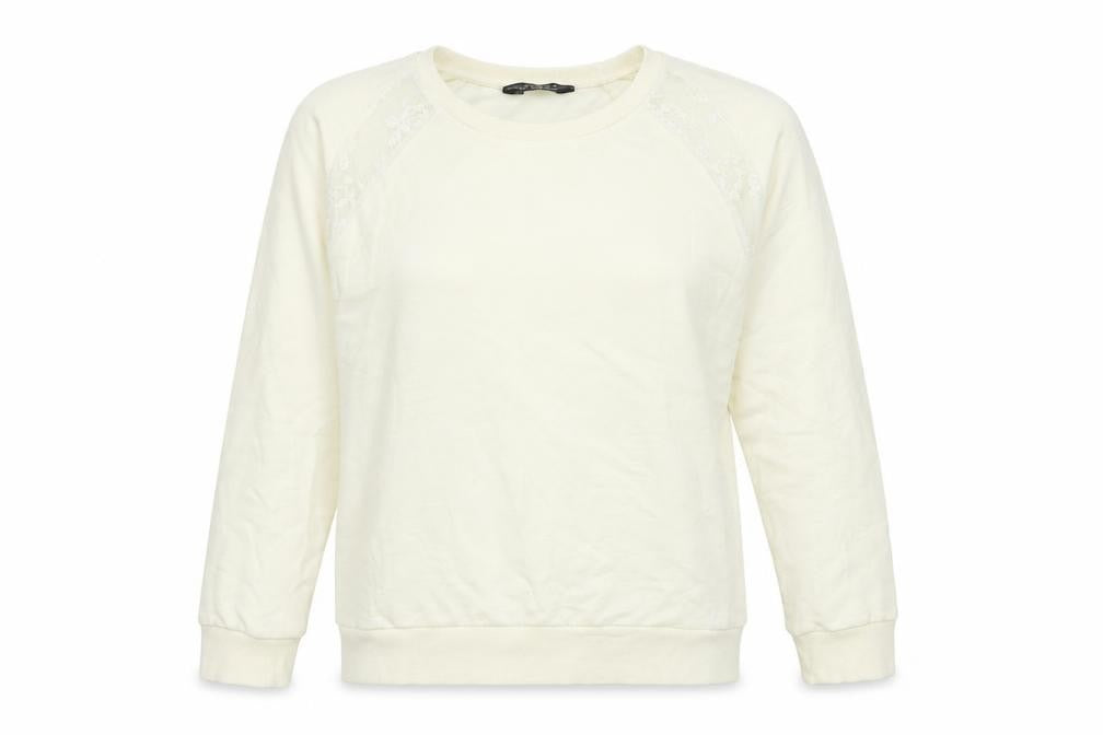 Dorothy Perkins Womens Ivory  Jersey Pullover Sweatshirt Size 10