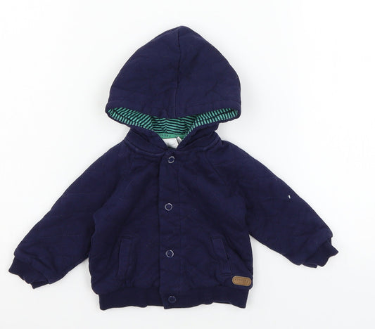 Debenhams Boys Blue  Jersey Jacket  Size 3-6 Months