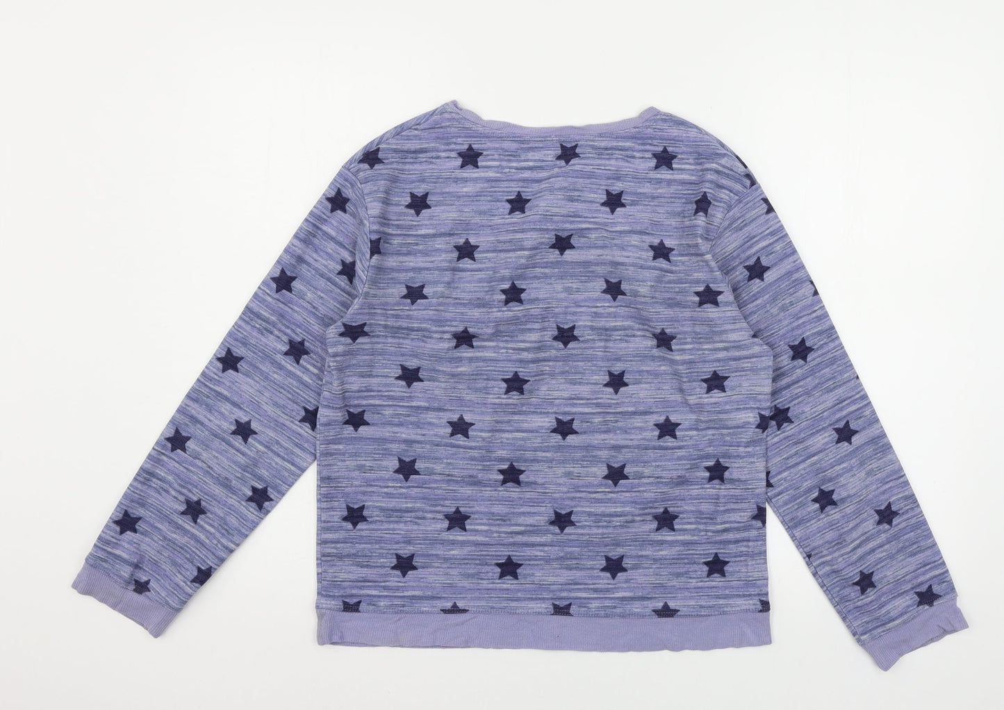 Marks and Spencer Womens Blue Striped Jersey Top Pyjama Top Size 8