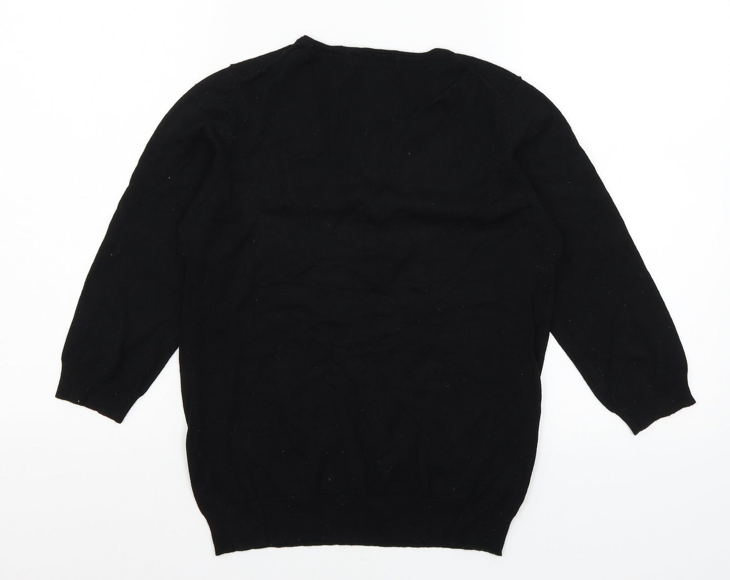 Marks and Spencer Womens Black  Knit Pullover Jumper Size 12