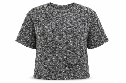 F&F Womens Grey  Jersey Basic T-Shirt Size 10