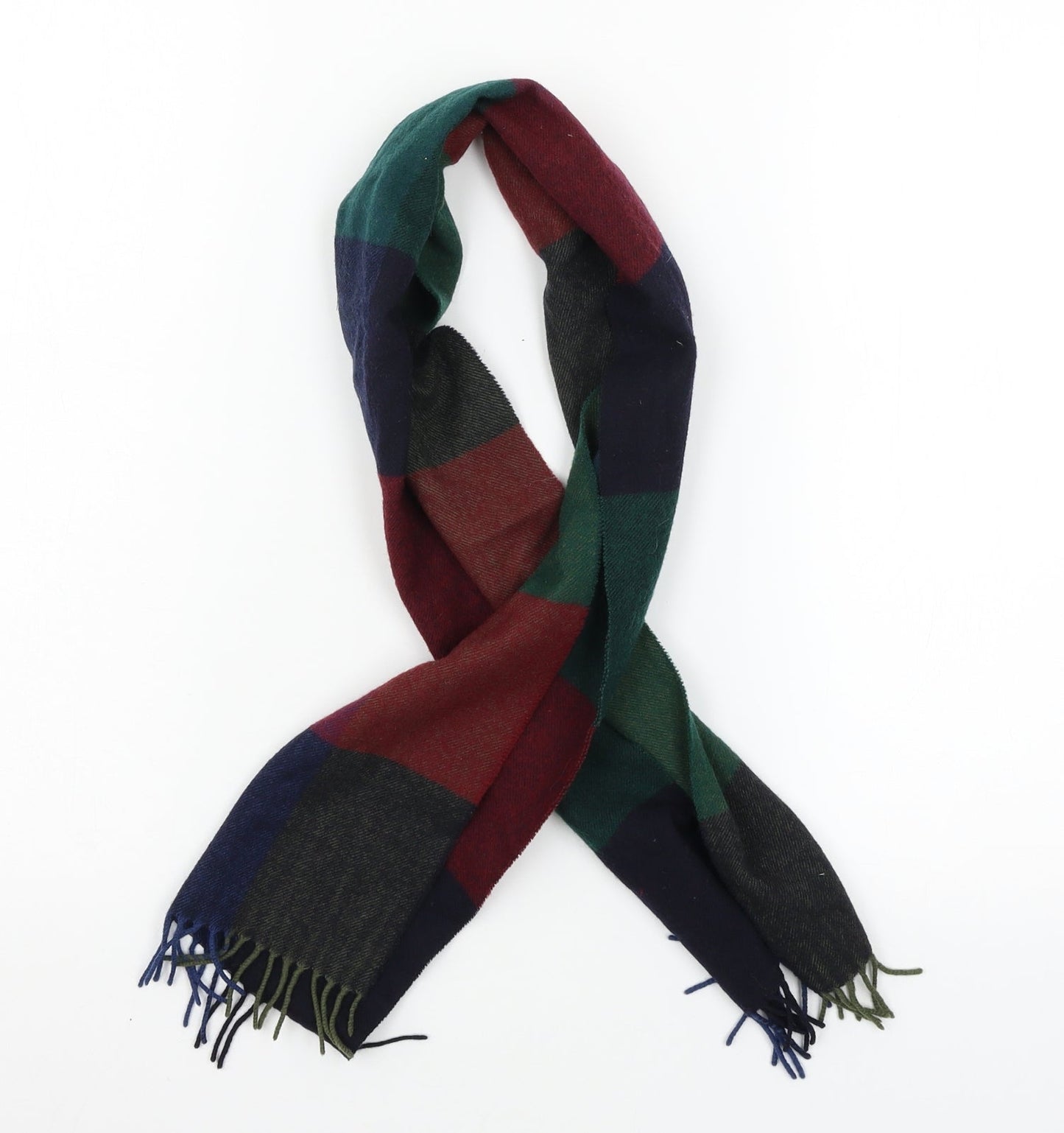 Preworn Womens Multicoloured Check Knit  Scarf