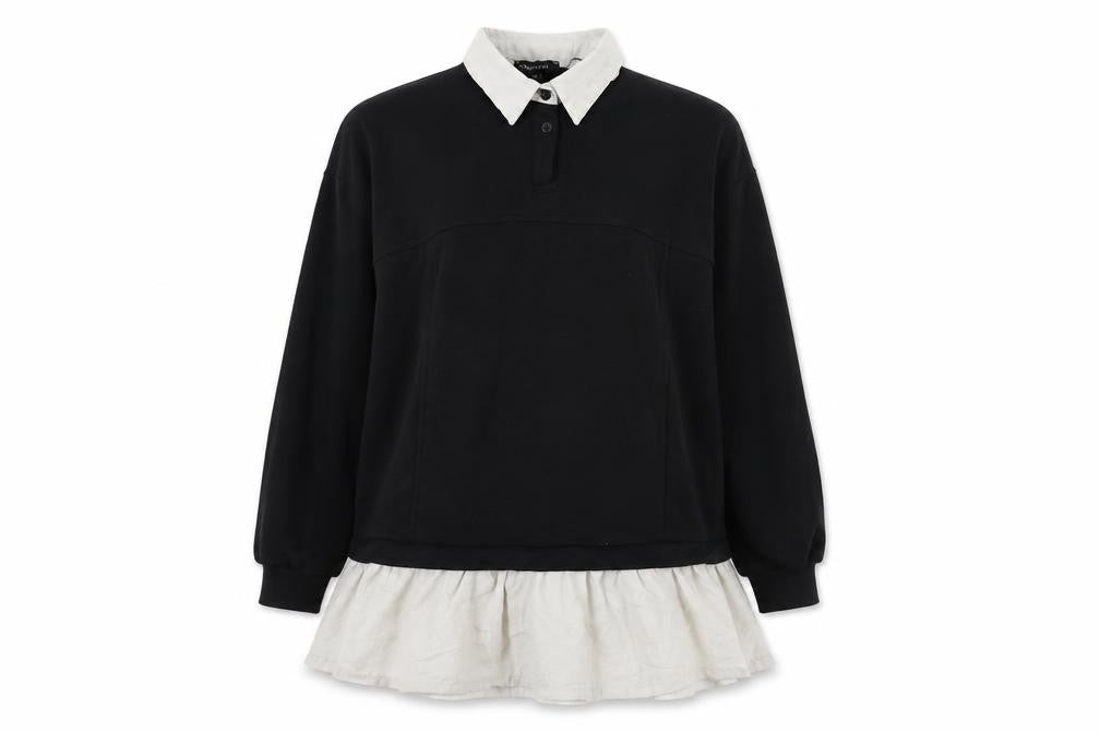 Cameo Rose Womens Black Jersey Pullover Sweatshirt Size M