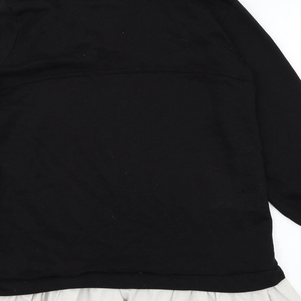 Cameo Rose Womens Black  Jersey Pullover Sweatshirt Size M