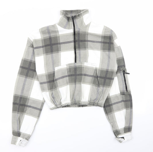PLT Womens Multicoloured Check  Pullover Jumper Size S