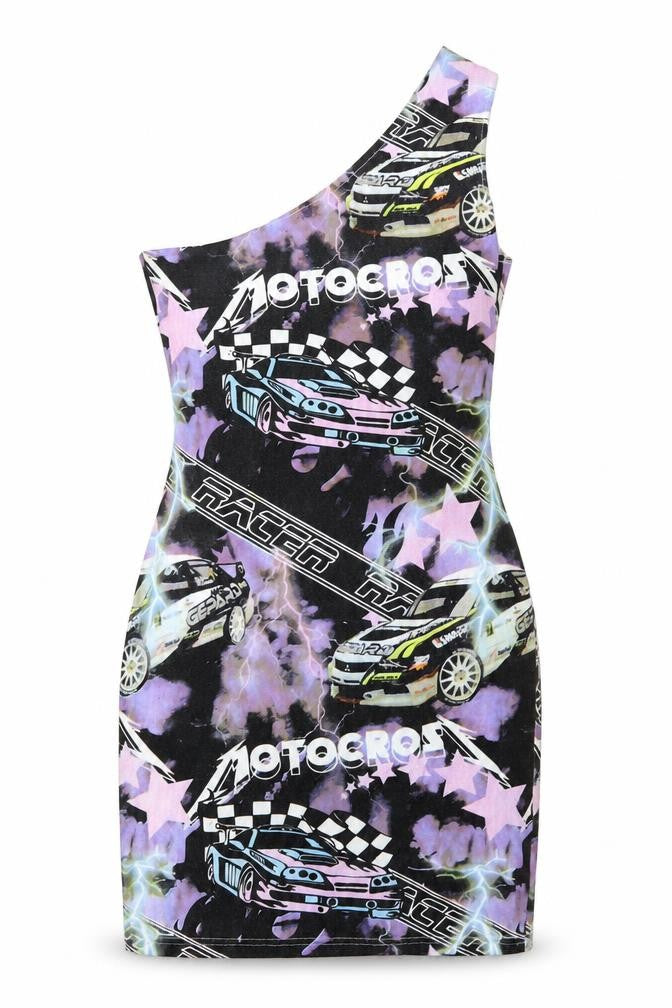 Missguided Womens Multicoloured Geometric  A-Line  Size 10