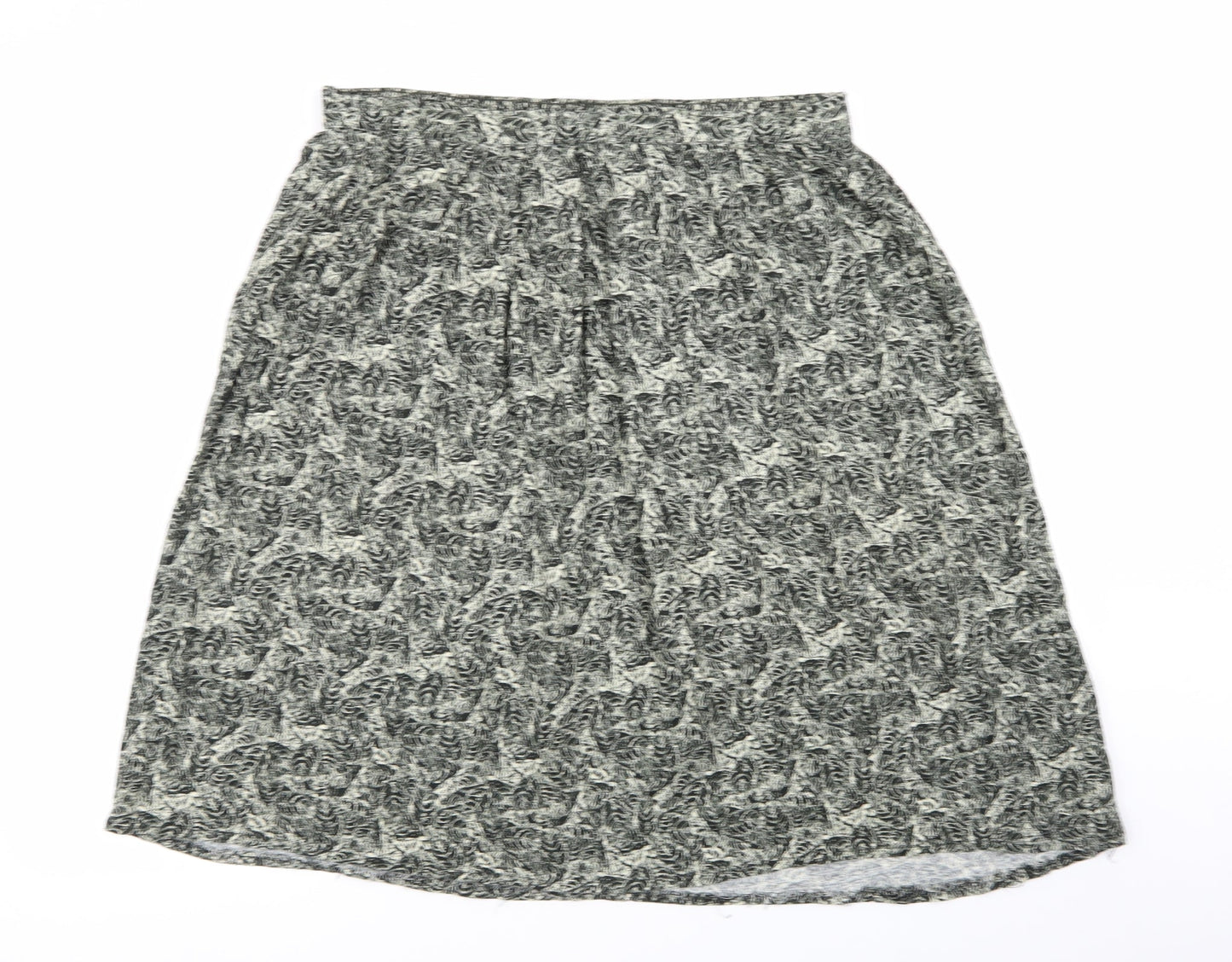 Berkertex Womens Green Geometric  Flare Skirt Size 16  - stretch waistband