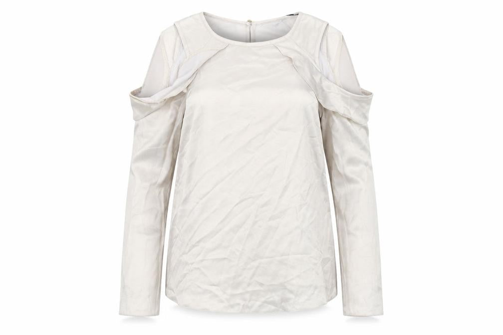 Dorothy Perkins Womens Beige   Basic Blouse Size 8