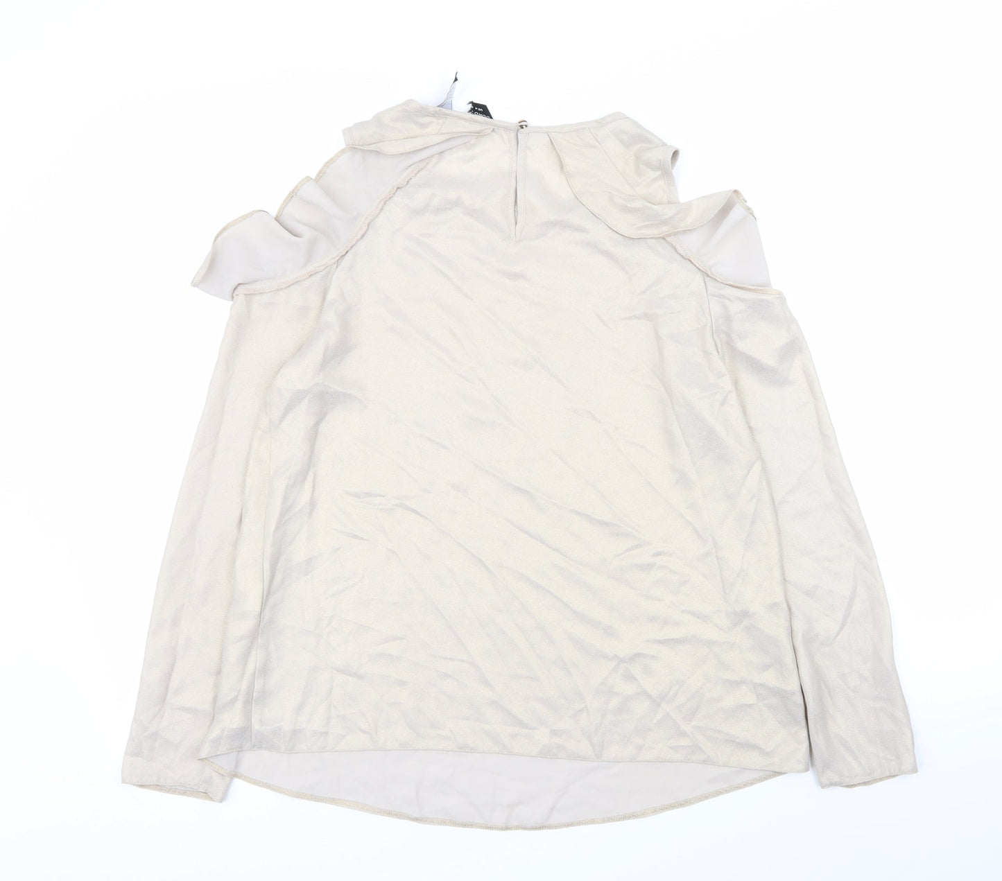 Dorothy Perkins Womens Beige   Basic Blouse Size 8