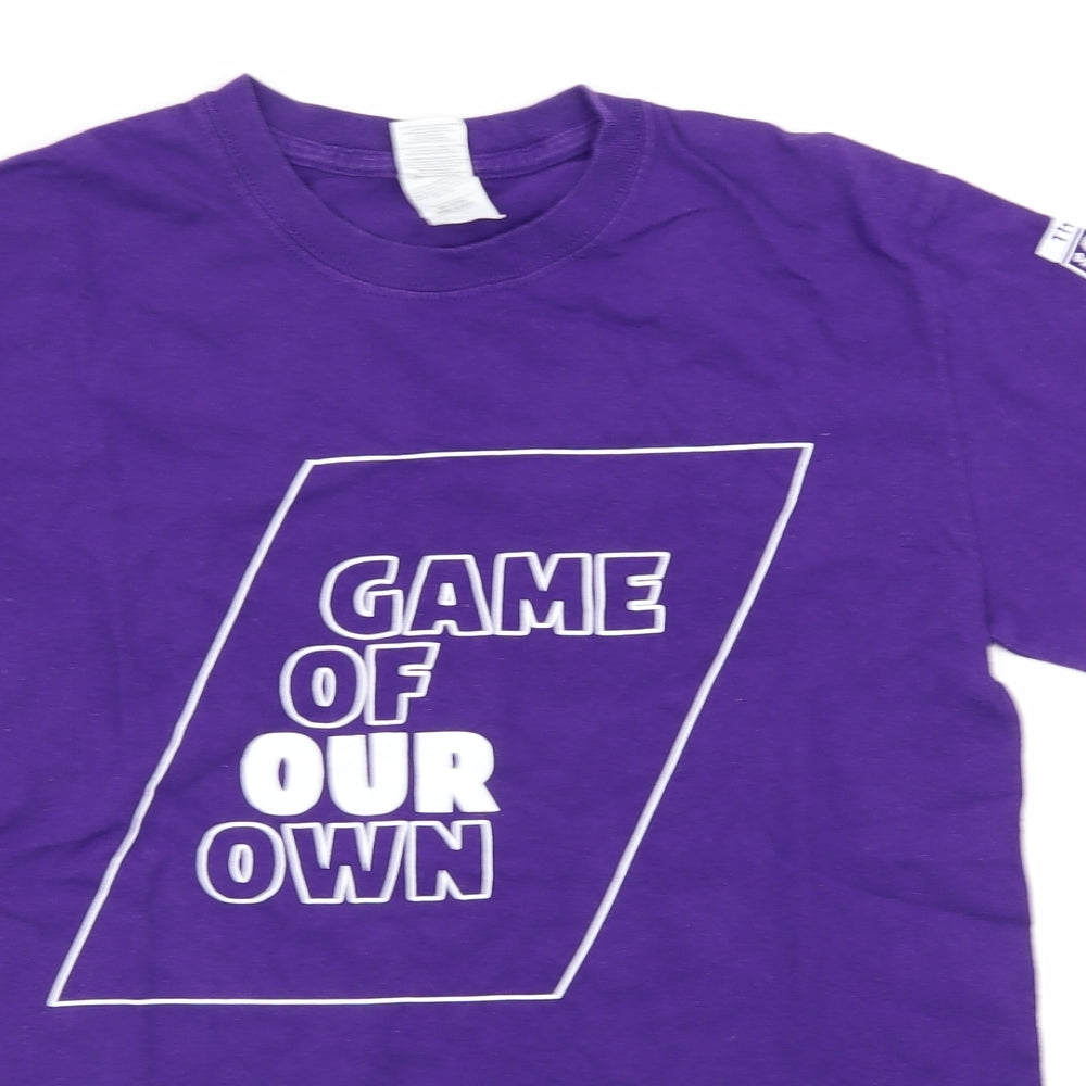 Gildan Mens Purple    T-Shirt Size S