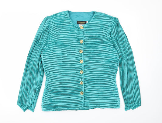COLLAGE Womens Green   Jacket Blazer Size 14