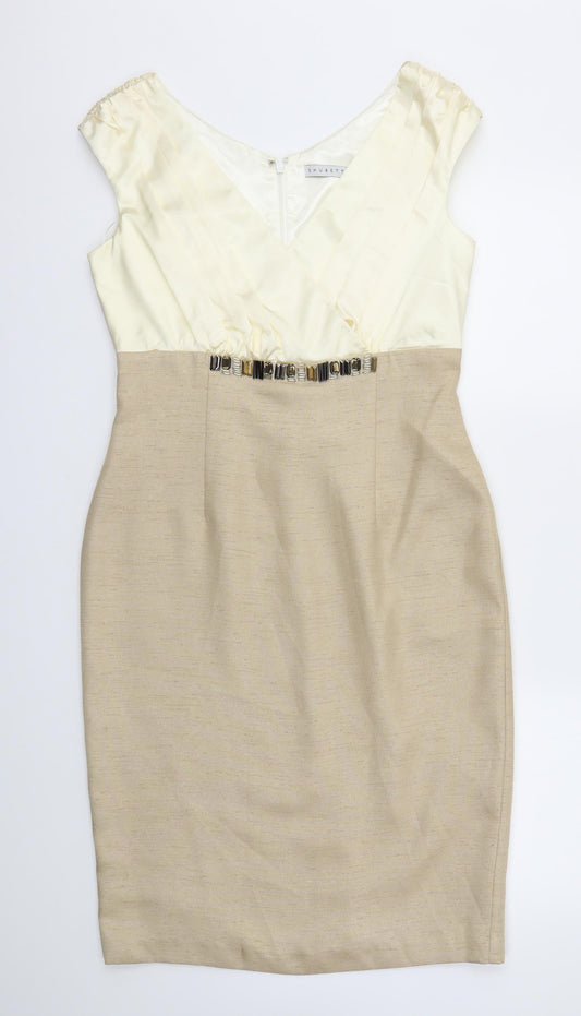 shubette Womens Gold   Fit & Flare  Size 12