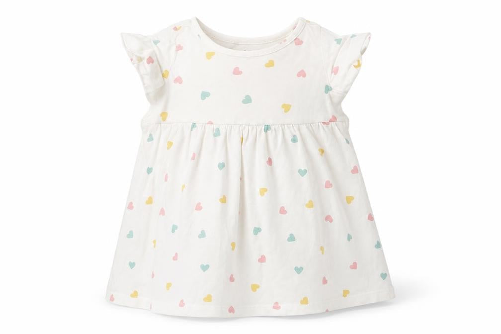 H&M Girls Multicoloured Geometric  Basic T-Shirt Size 3-6 Months