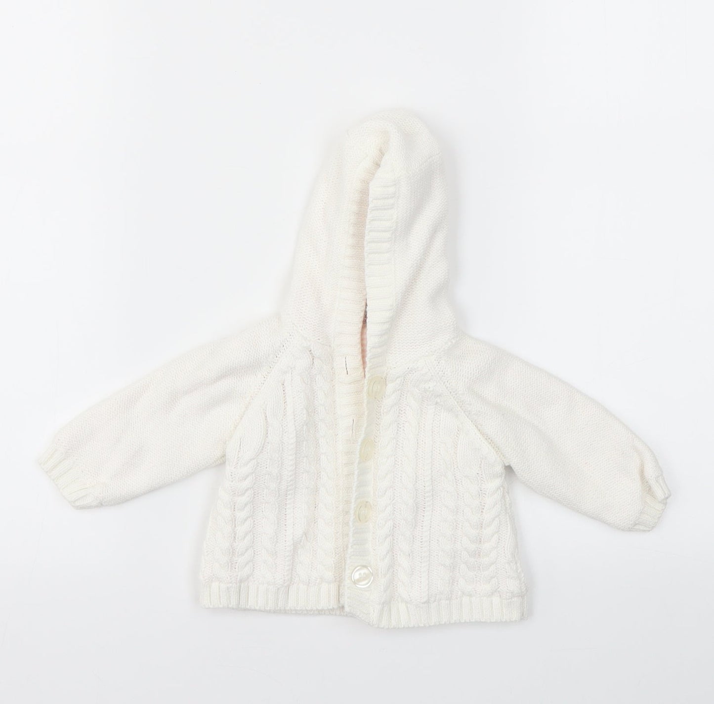 Mini Club Girls White   Basic Jacket Jacket Size 0-3 Months