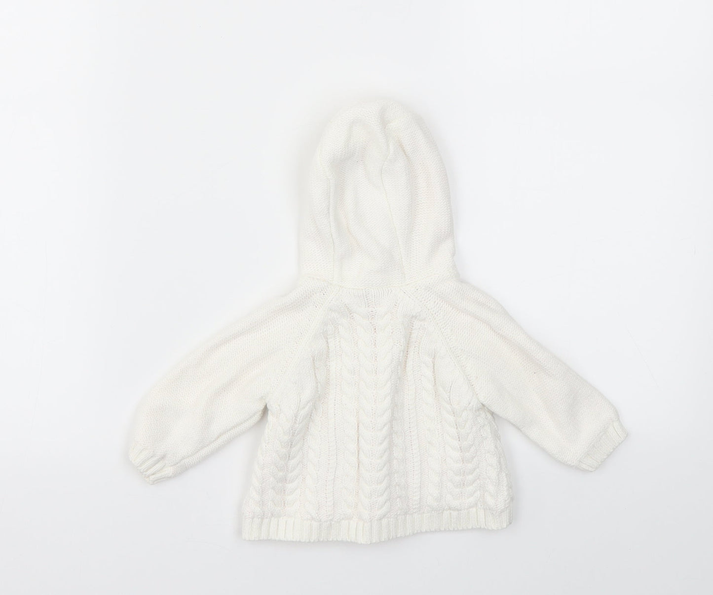Mini Club Girls White   Basic Jacket Jacket Size 0-3 Months
